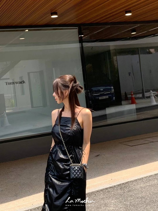防曬澎感抓皺長洋裝